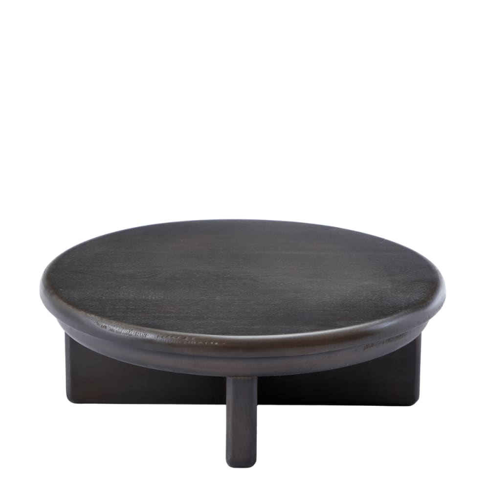 Plateau décoratif rond sur pieds noir d26 Plateau décoratif rond sur pieds noir d26