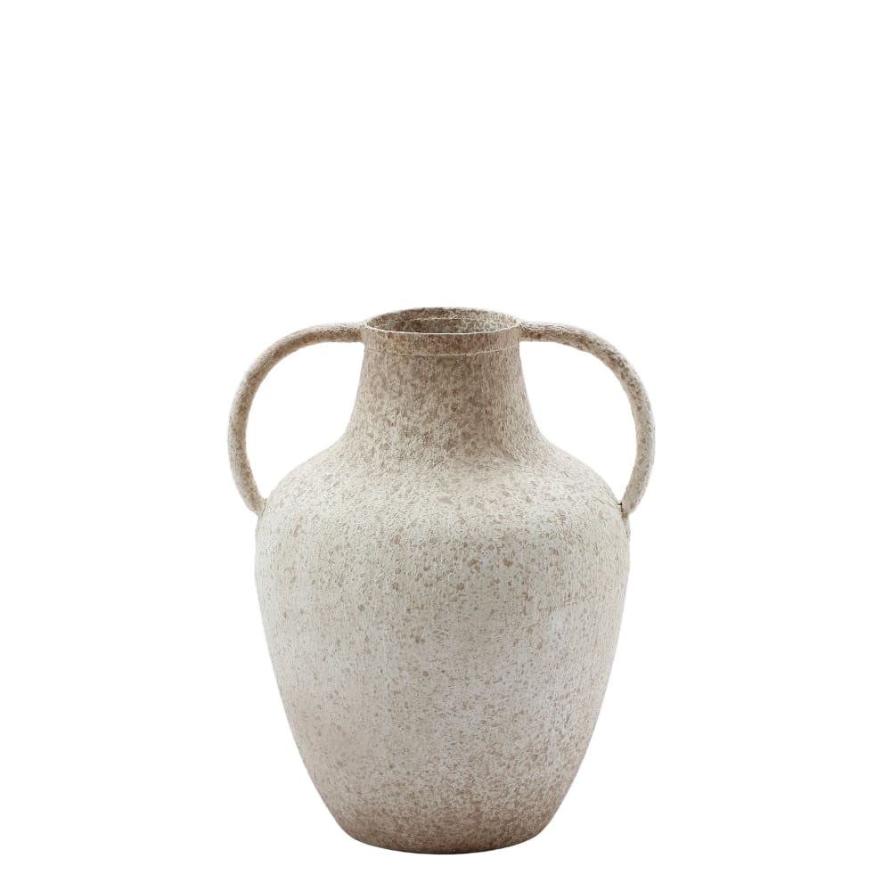 Vase en métal crème H27