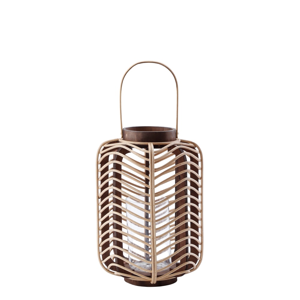lanterne en rotin beige
