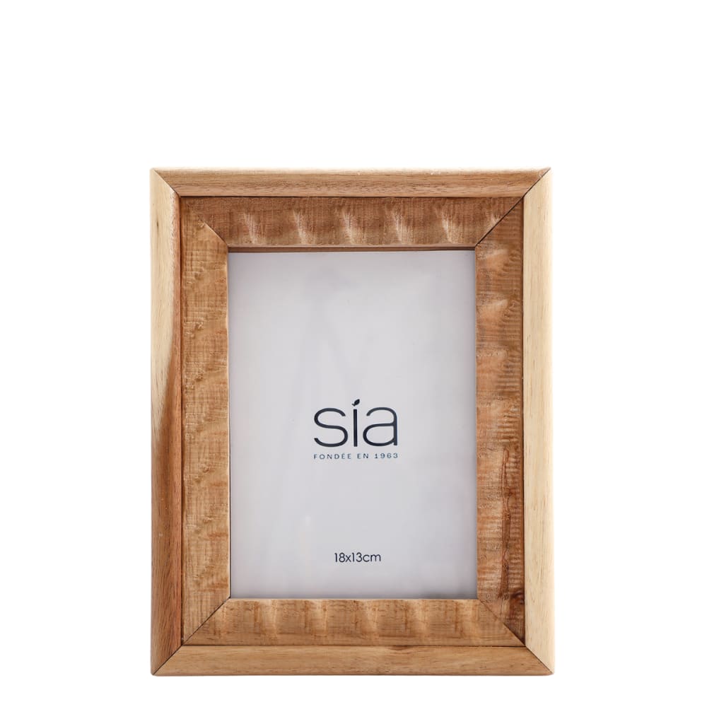 Cadre photo en acacia beige h25 — vue 4