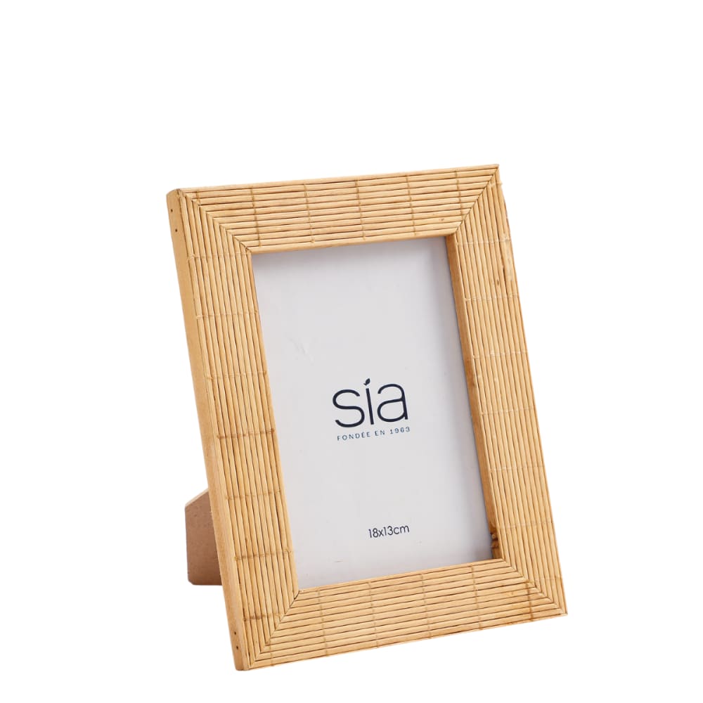 Cadre photo en bambou beige H24