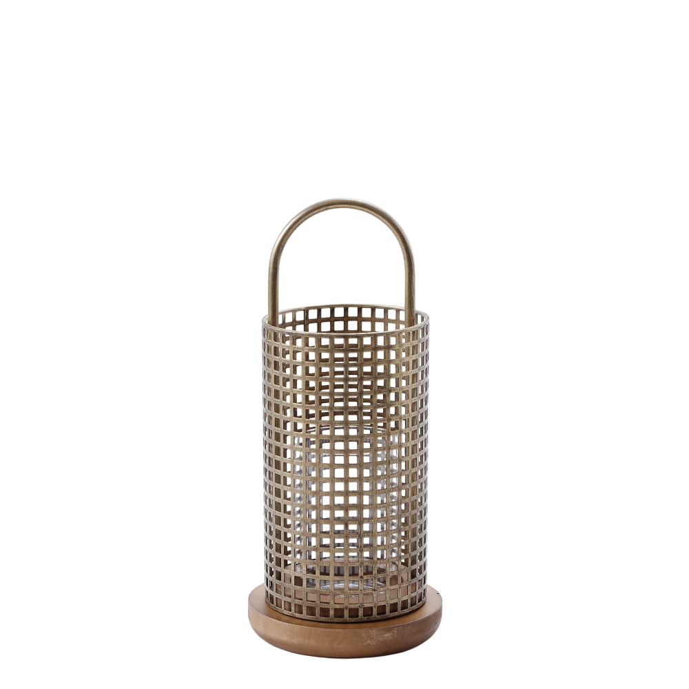Sia Deco Linterna de metal dorado
