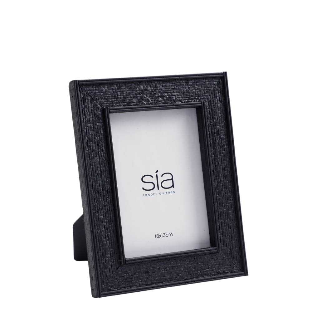 Cadre photo en pin noir H25