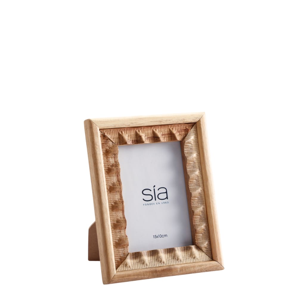 Cadre photo en acacia beige H22