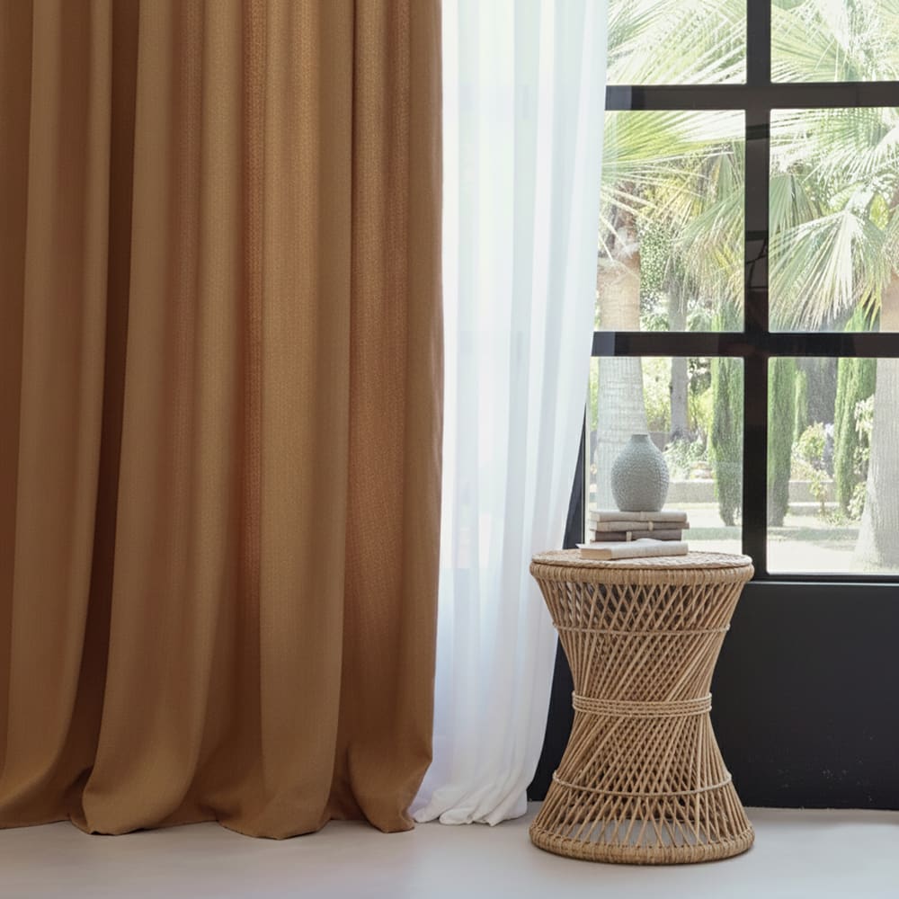 Rideau 100% Polyester - terre