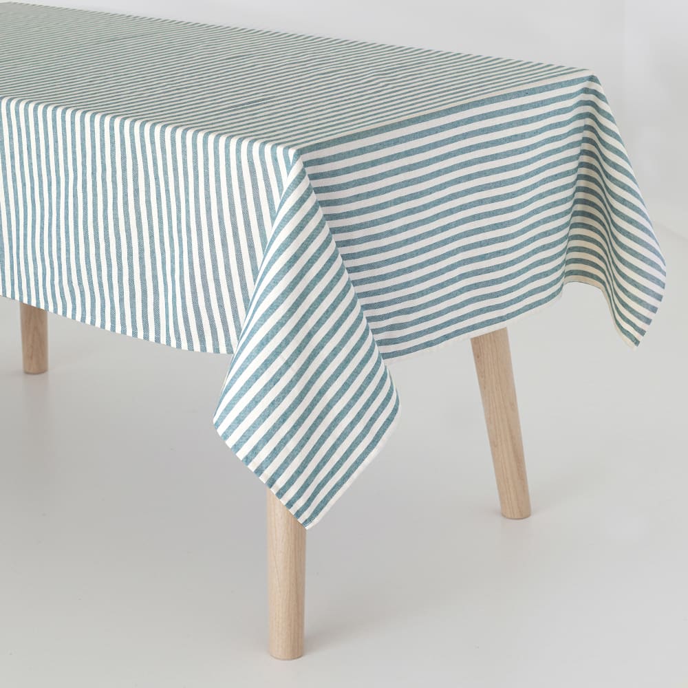 Nappe 100% Coton Bleu 140x350 cm Nappe 100% Coton Bleu 140x350 cm