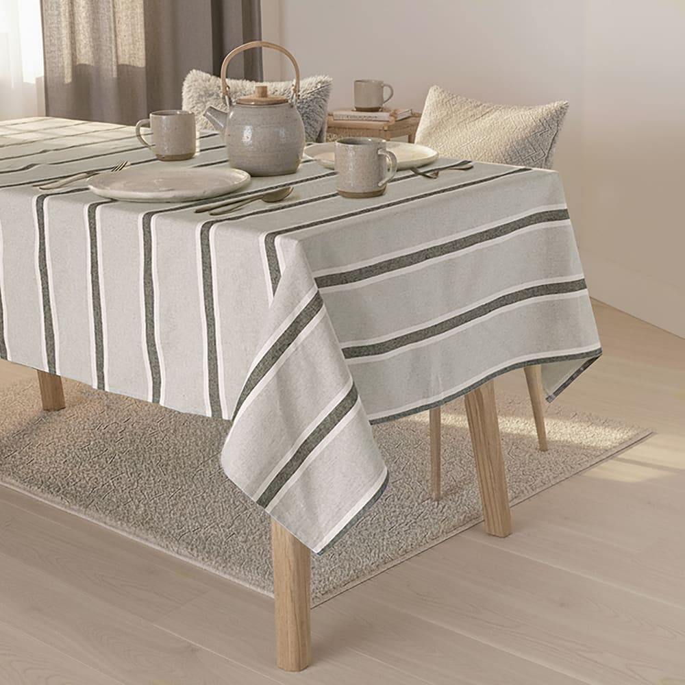 Tischdecke aus 100% Baumwolle 140x140 cm Grau - Maisons Du Monde