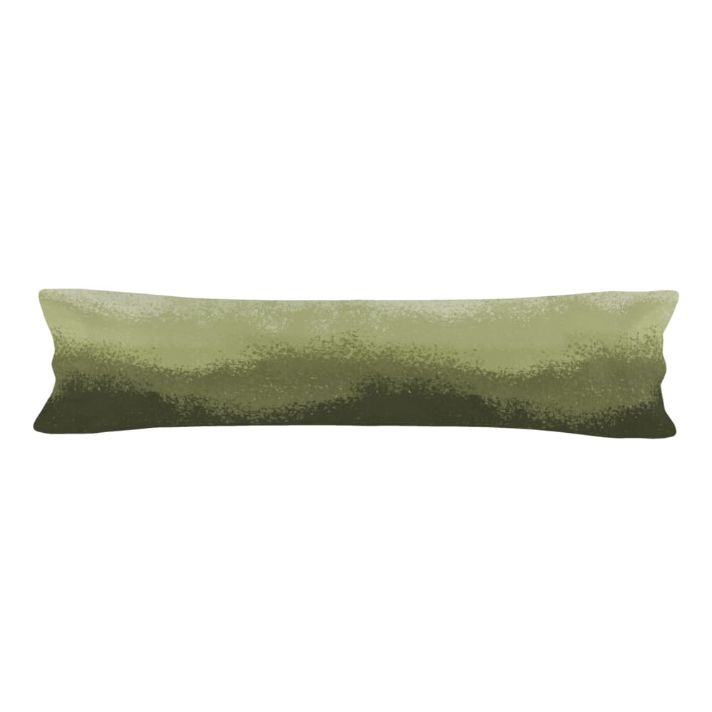 Taie d'oreiller 100% Coton Olive verte 45x155 cm