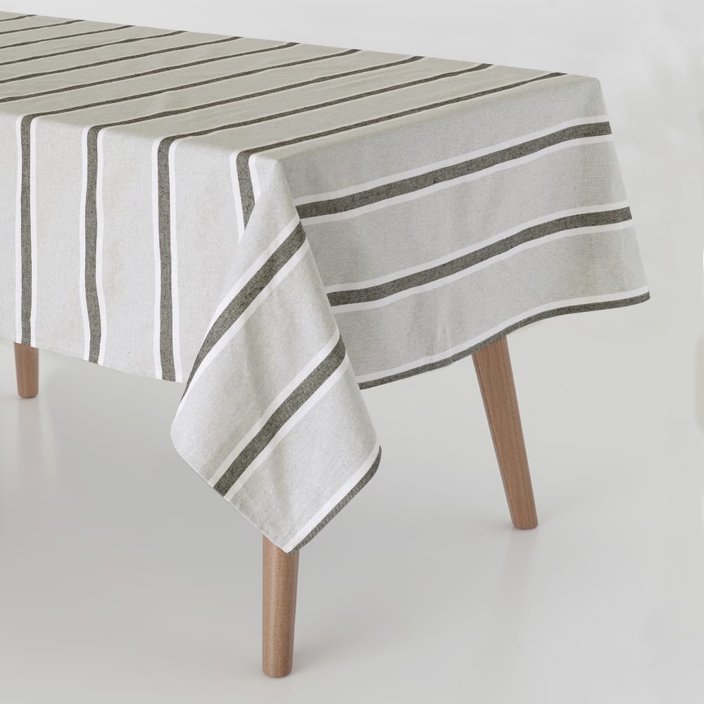 Nappe 100% Coton Gris 140x250 cm Nappe 100% Coton Gris 140x250 cm