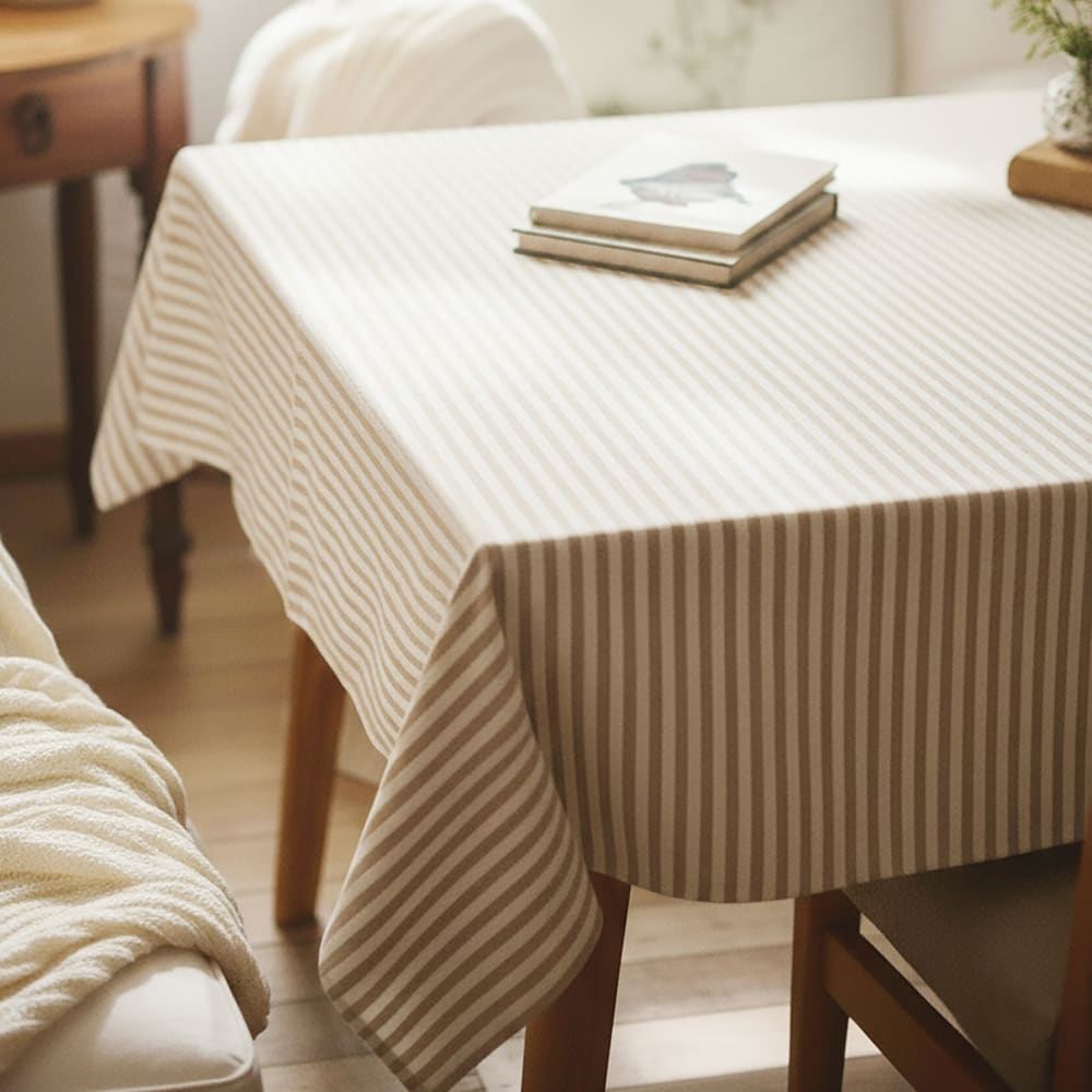 Tischdecke aus 100% Baumwolle 140x140 cm Leinen - Maisons Du
