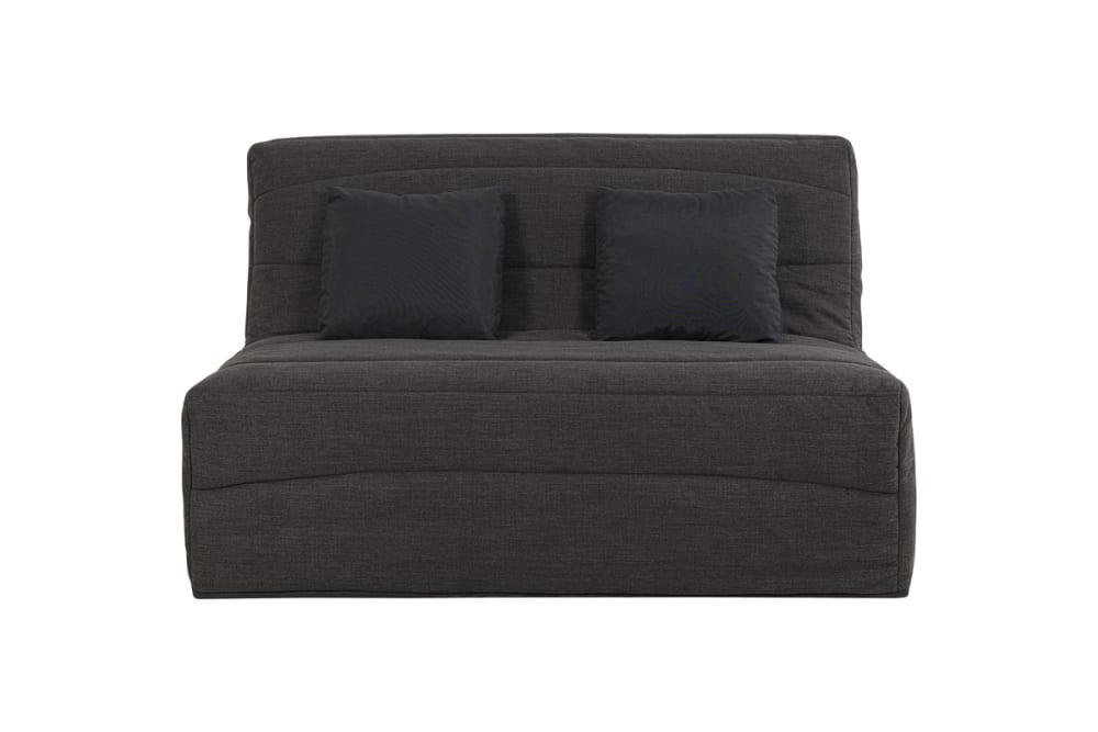 Banquette bz convertible 2 places tissu charbon
