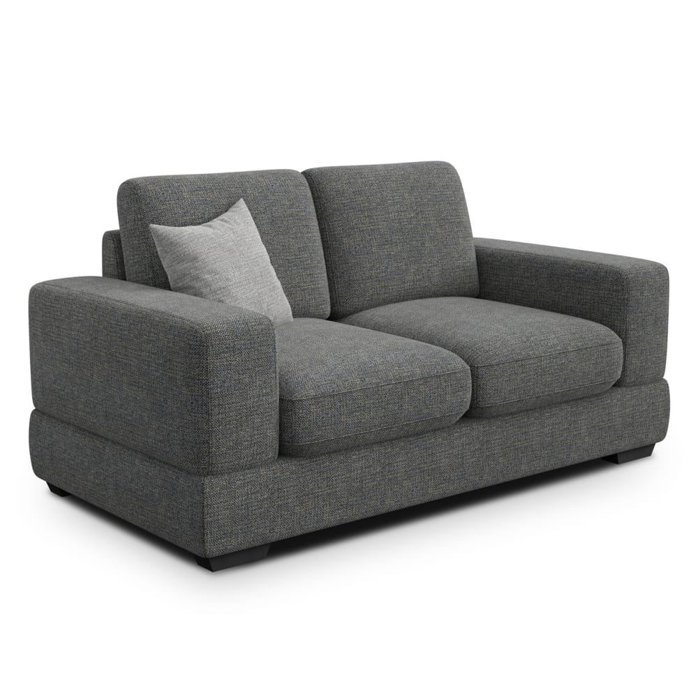 Canapé 2 places, tissu anthracite