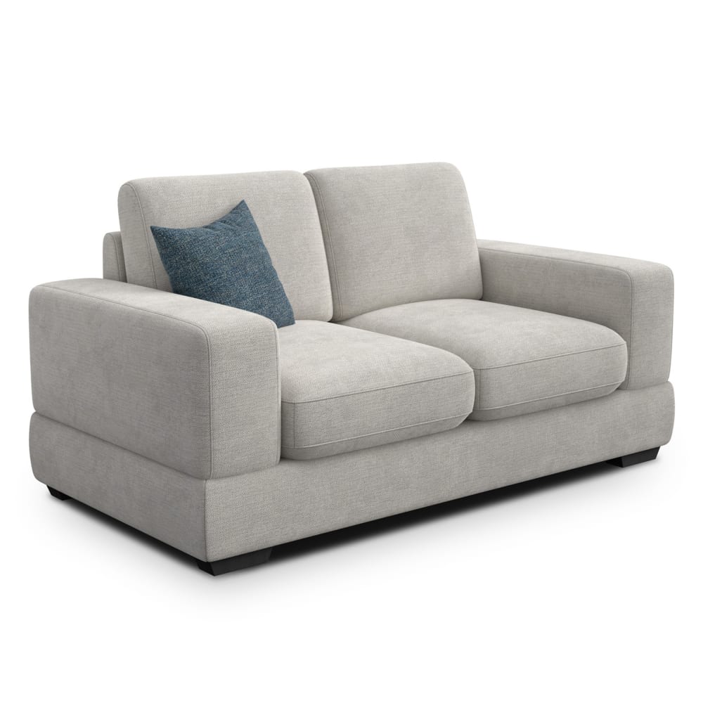 Canapé 2 places, tissu crème