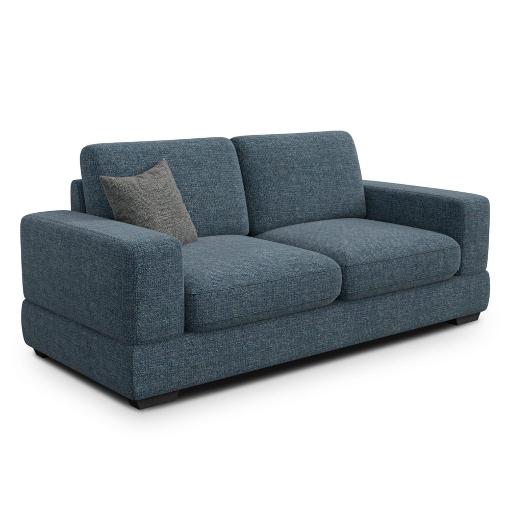 Canapé 3 places, tissu bleu marine