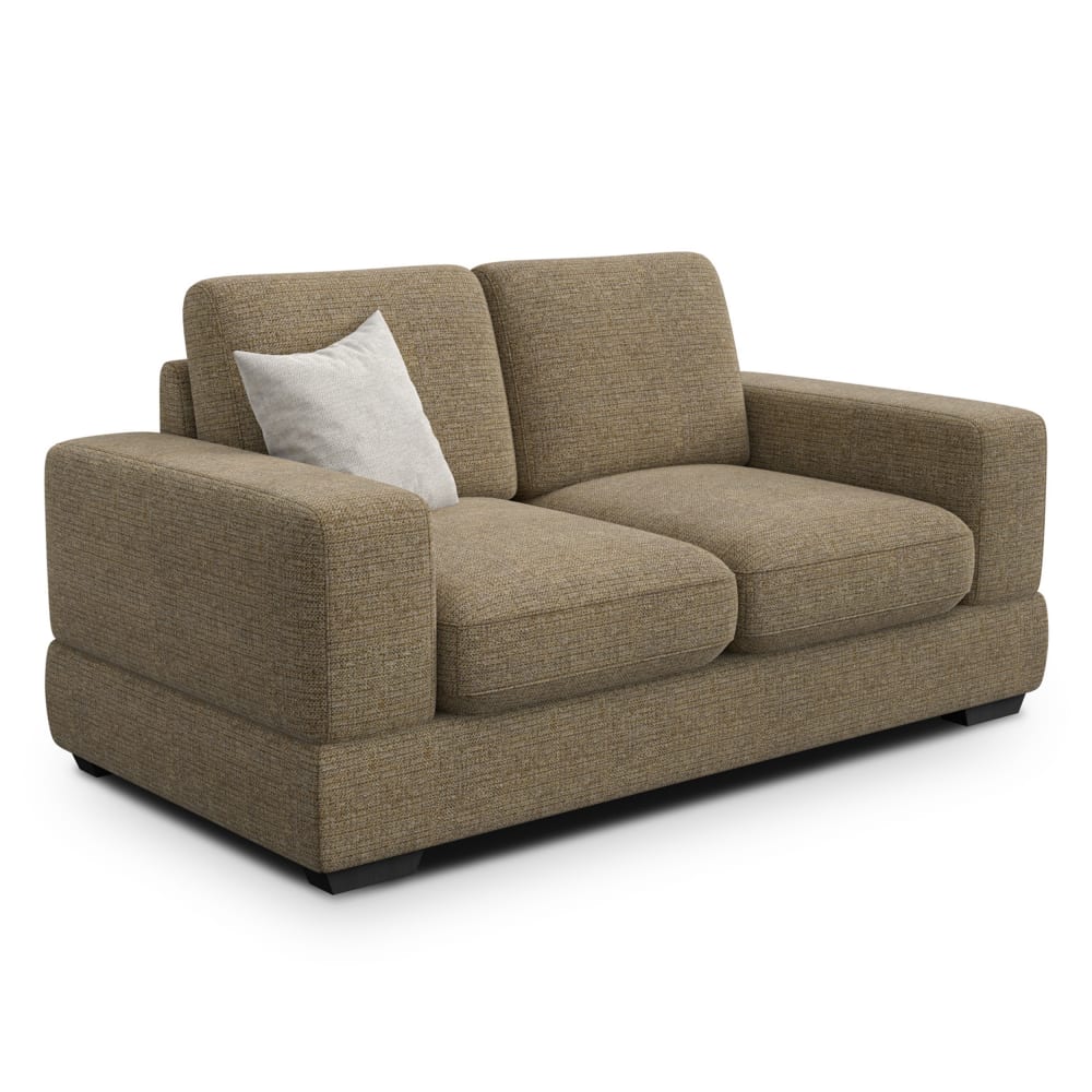 Canapé 2 places, tissu taupe