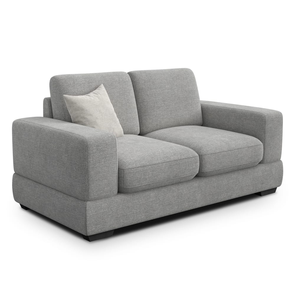 Canapé 2 places, tissu gris