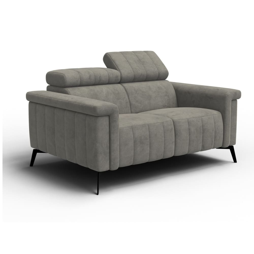 Canapé 2 places, tissu taupe