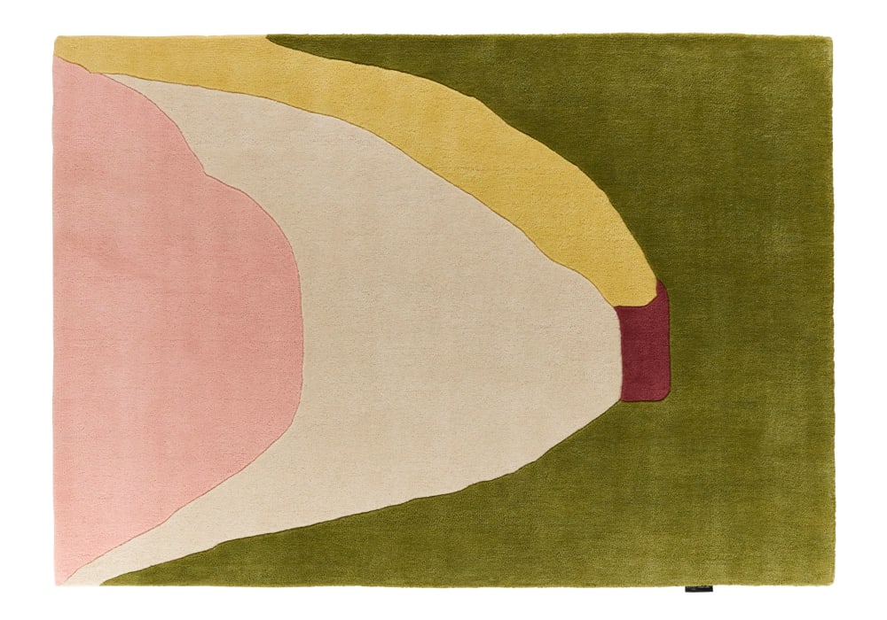 Tapis Laine Tissé à la main banane 160x230