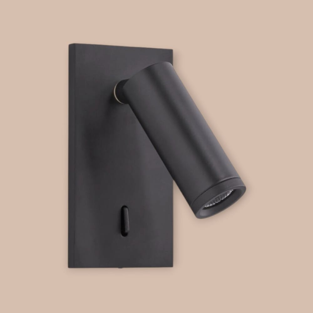 Applique liseuse led encastrable noir