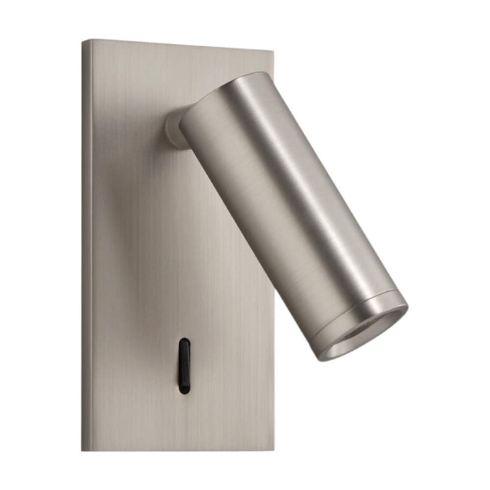 Applique liseuse led encastrable nickel mat