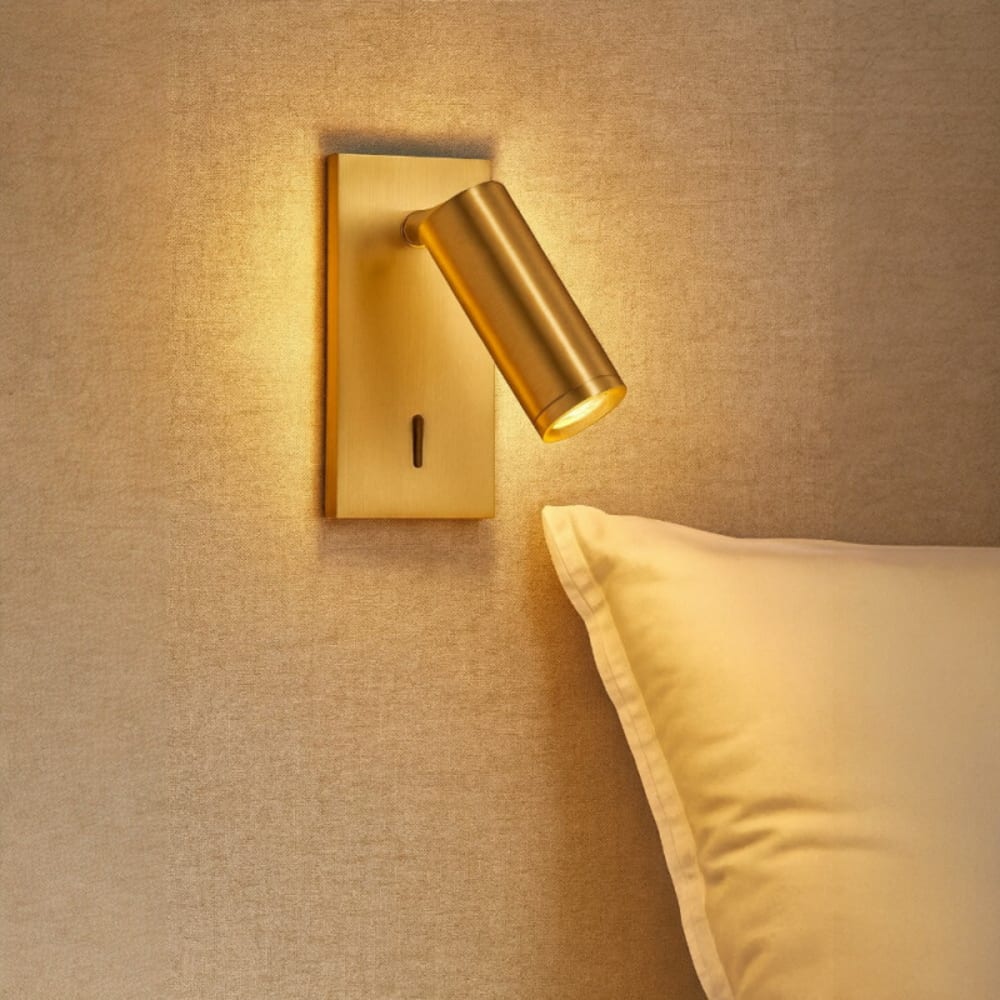 Applique liseuse led encastrable laiton mat — vue 4