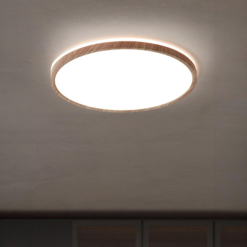 Plafonnier led impression bois — vue 4