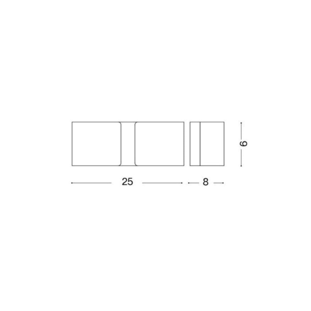 Applique murale métal chrome design — vue 4
