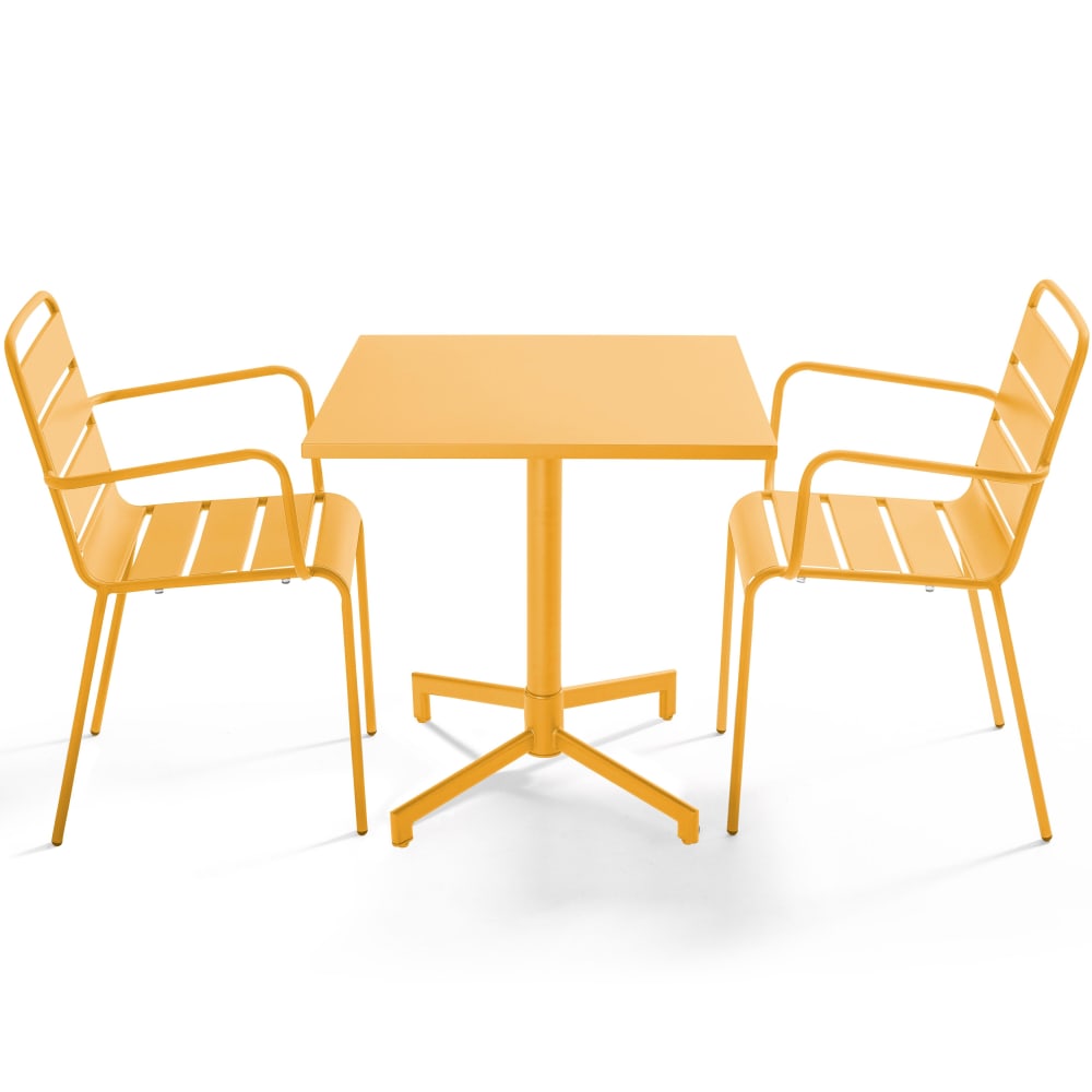 Ensemble table 70 cm - fauteuils