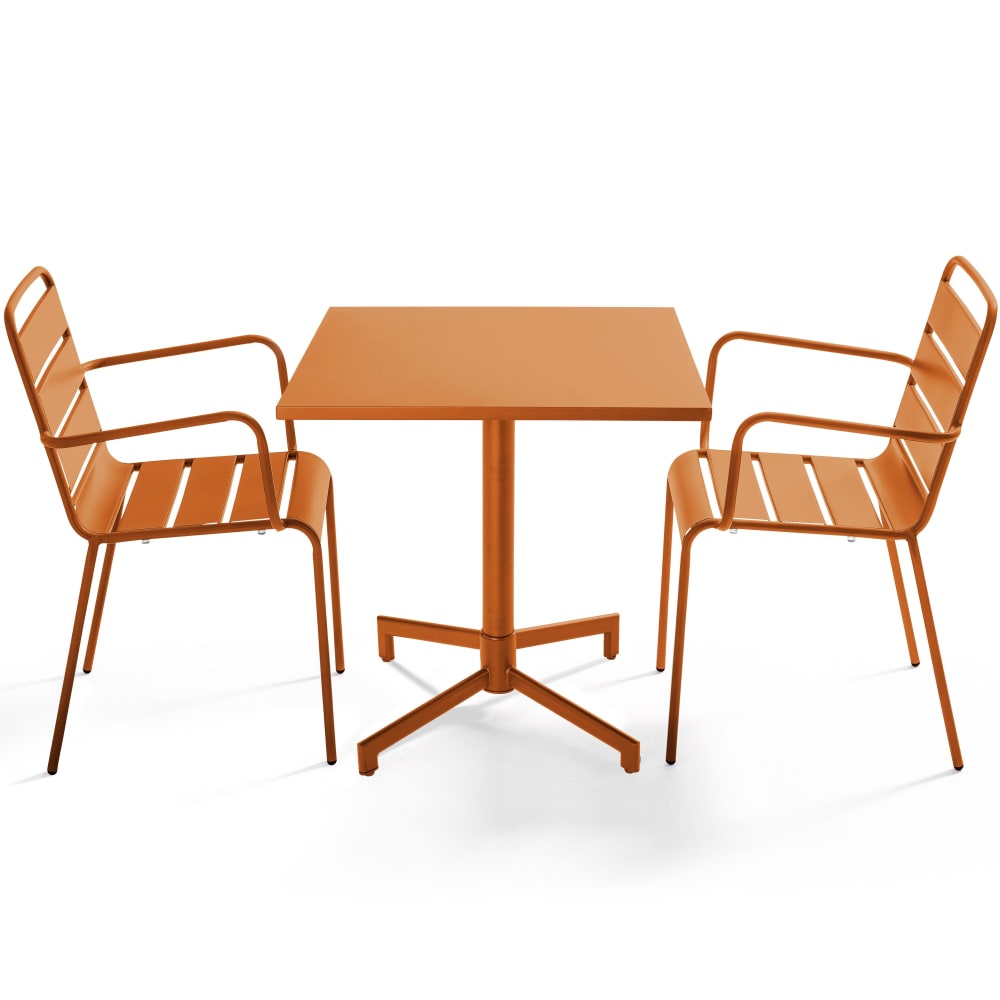 Ensemble table 70 cm - fauteuils