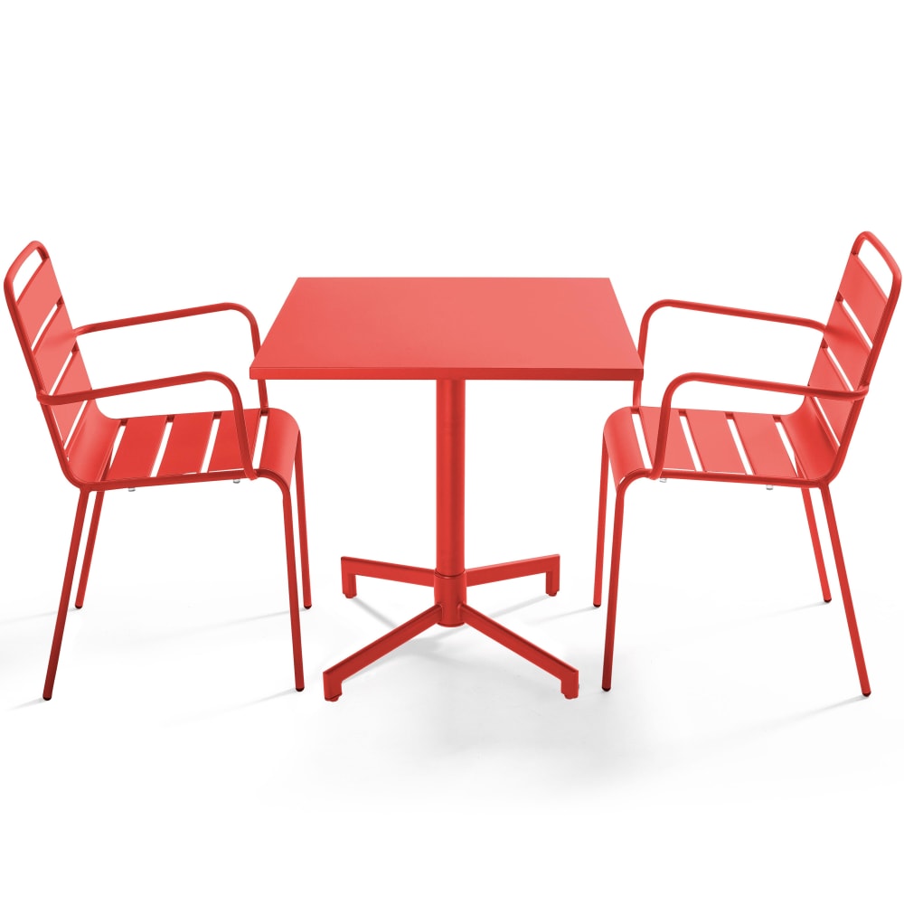 Ensemble table 70 cm - fauteuils
