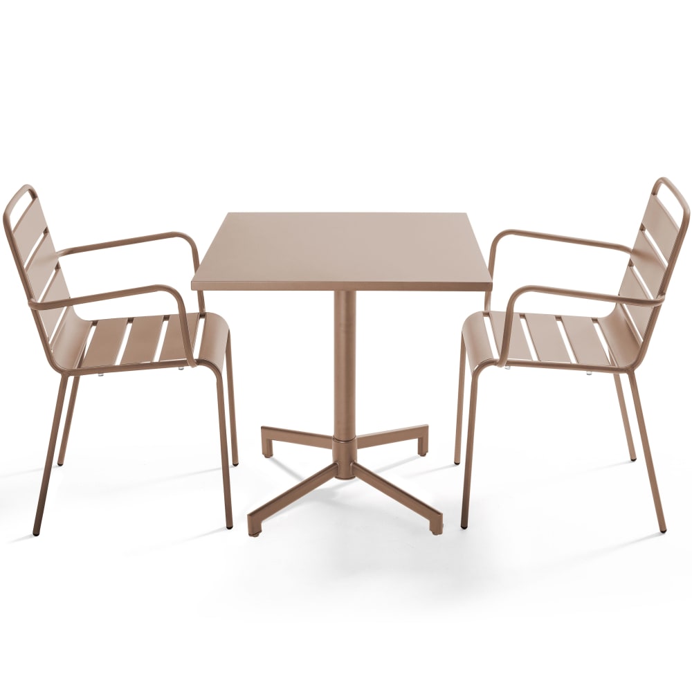 Ensemble table 70 cm - fauteuils