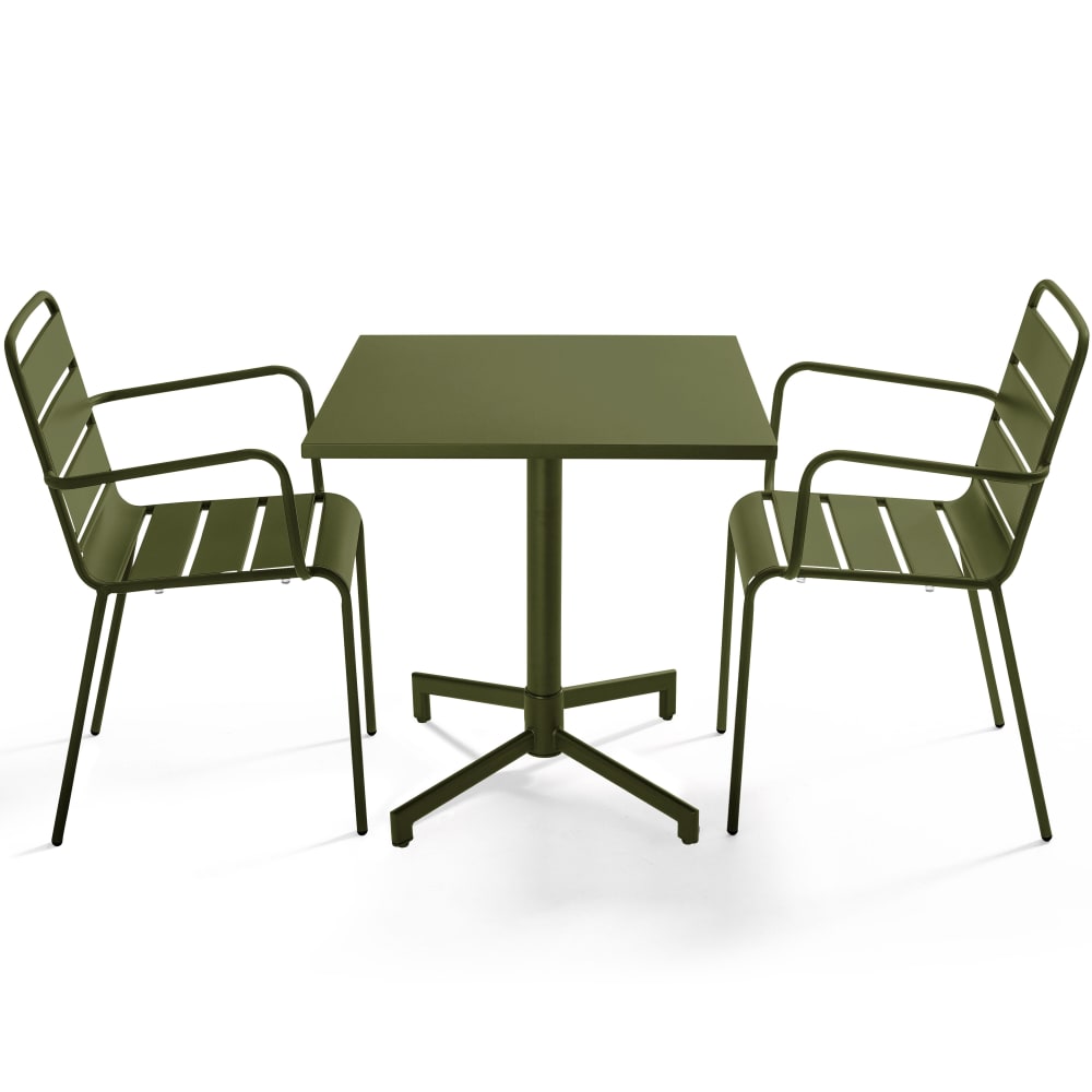 Ensemble table 70 cm - fauteuils