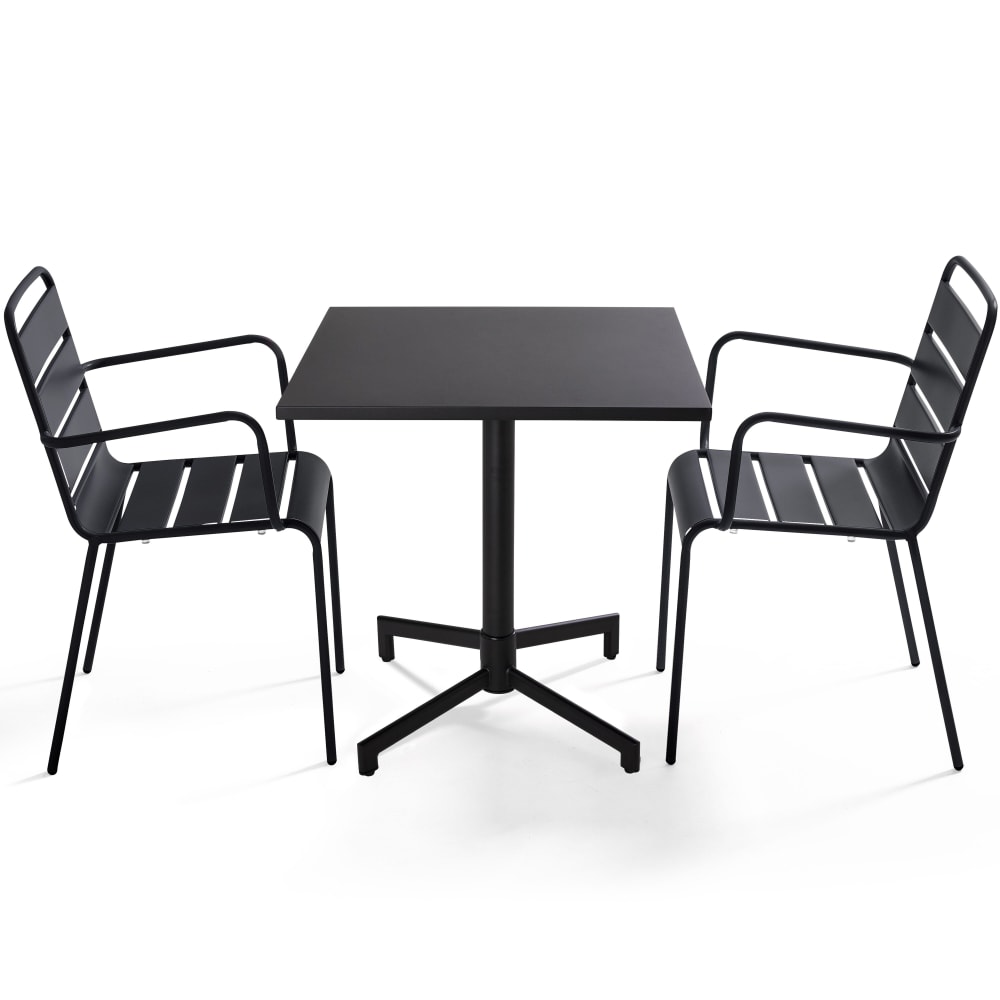 Ensemble table 70 cm - fauteuils