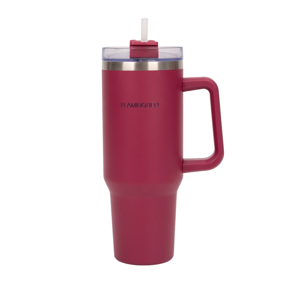 Mug isotherme avec paille acier inoxydable 1,18 litres Rouge Mug isotherme avec paille acier inoxydable 1,18 litres Rouge