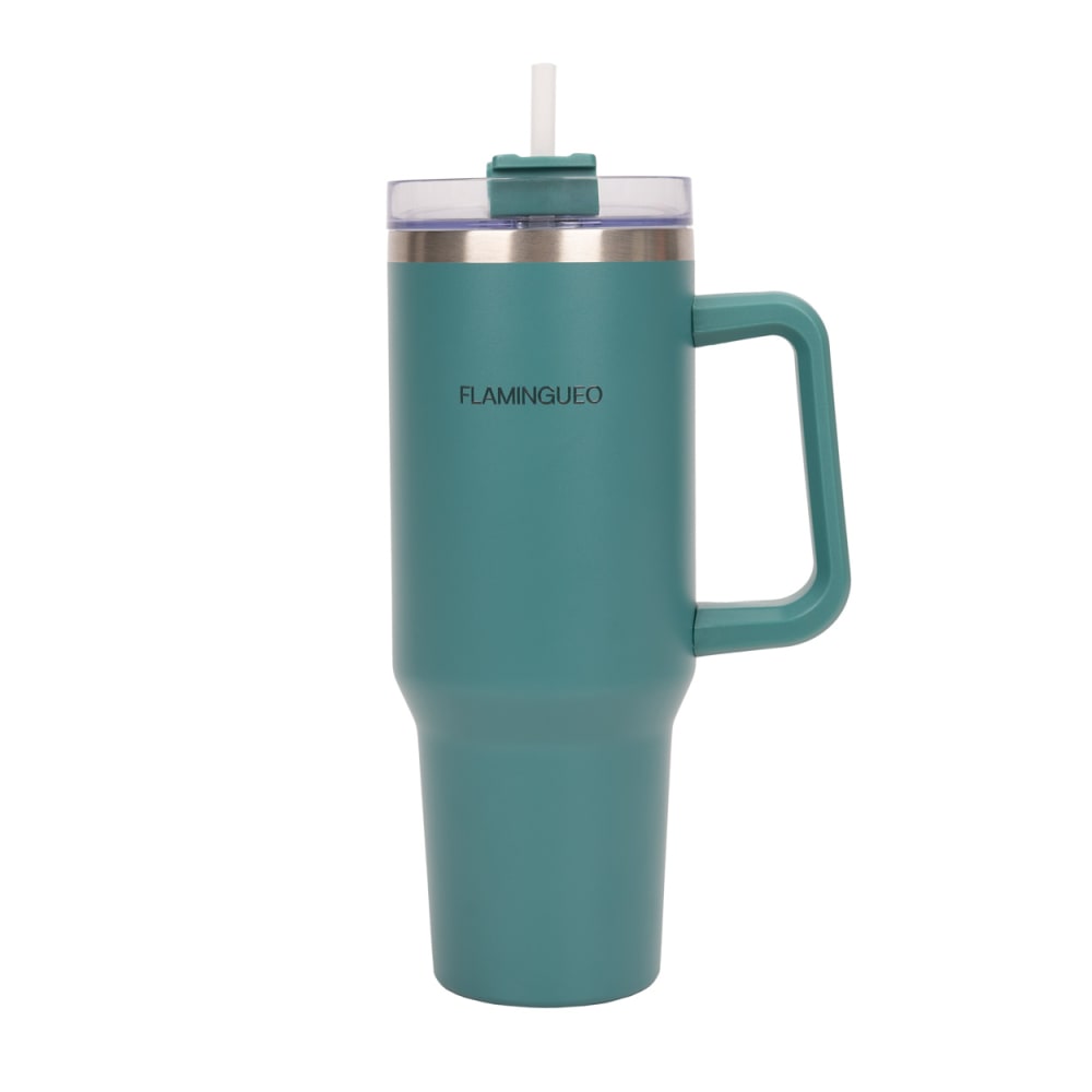 Mug isotherme avec paille acier inoxydable 1,18 litres Vert Mug isotherme avec paille acier inoxydable 1,18 litres Vert