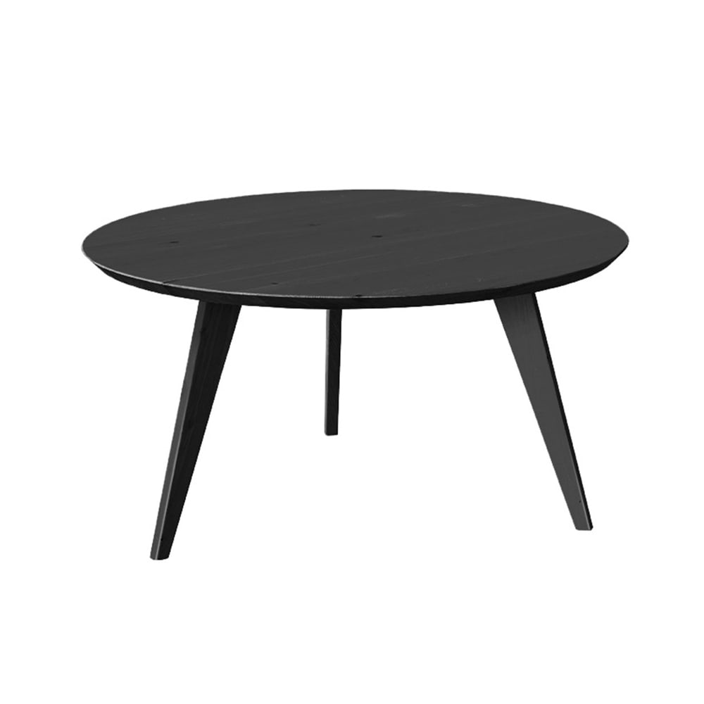 Feldmann-Wohnen Couchtisch modernes Design aus Naturholz, 90x90x48cm, schwarz style modern - -
