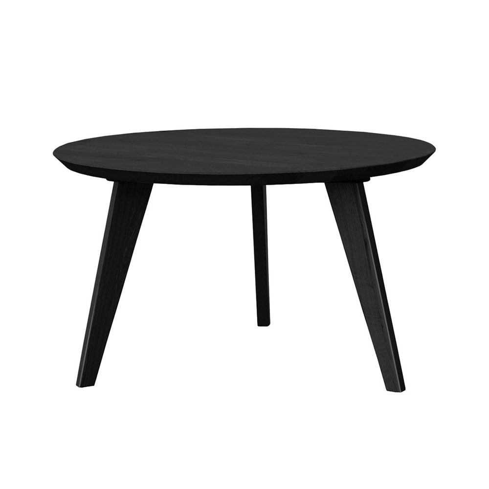 Feldmann-Wohnen Couchtisch modernes Design aus Naturholz, 70x70x41,5cm, schwarz style modern - -