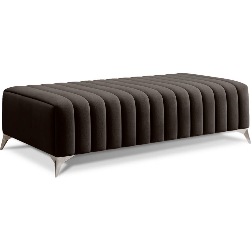 Pouf en tissu velours