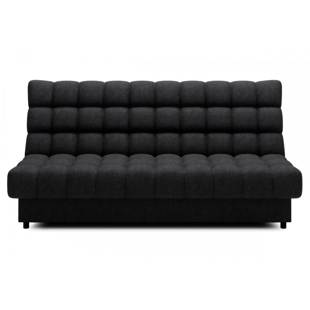 Canapé 3 places convertible  en tissu noir