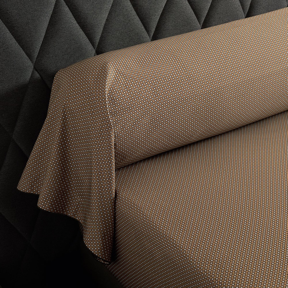 Taie de traversin satin marron 43x210 cm