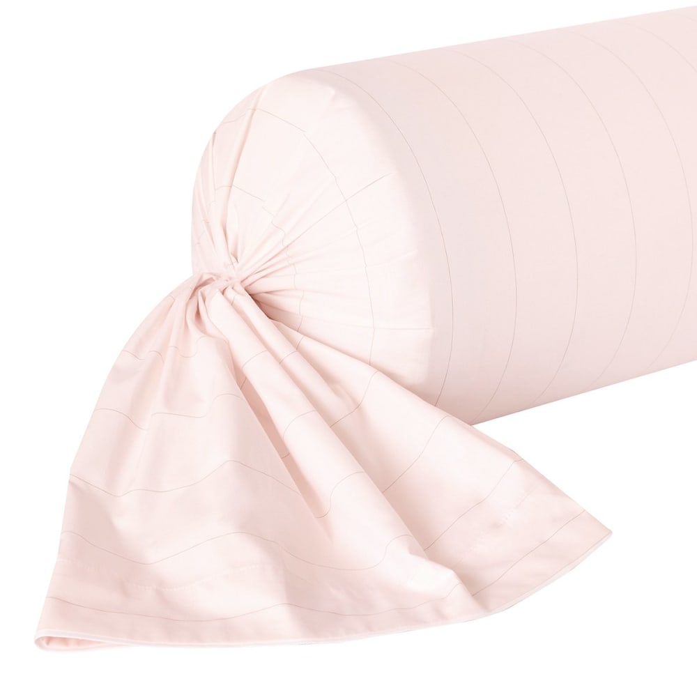 Taie de traversin percale rose clair 43x210 cm — vue 3