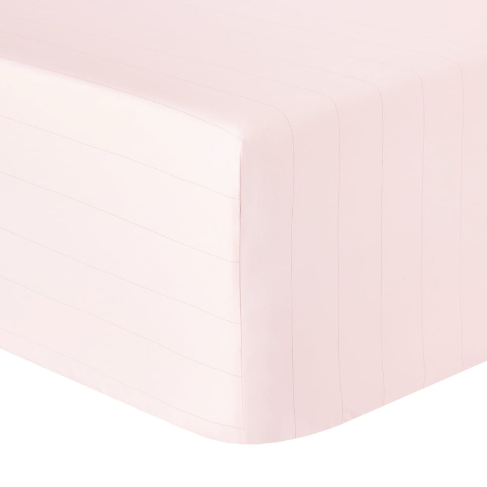 Drap housse percale rose clair 160x200 cm — vue 3