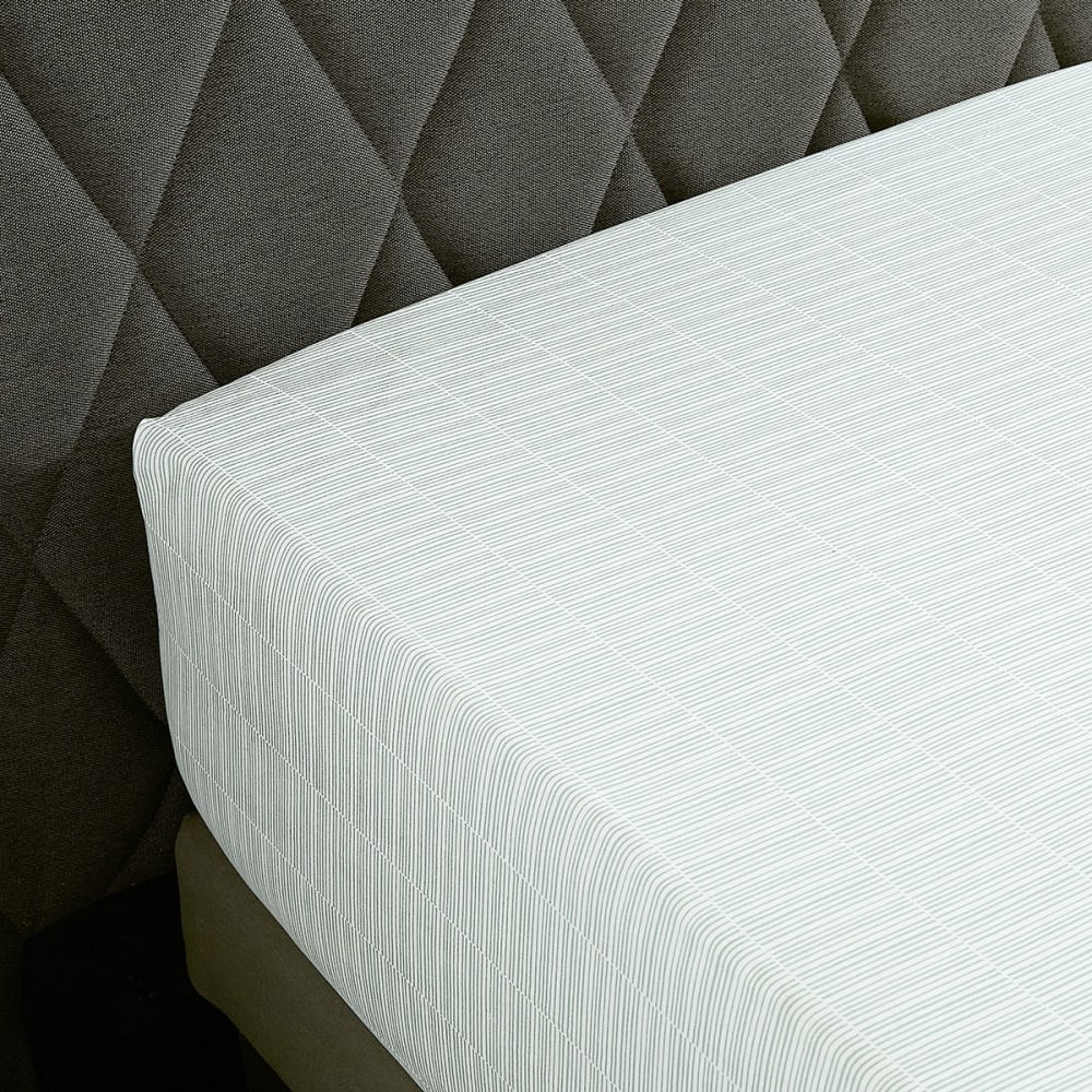 Drap housse percale vert clair 140x190 cm