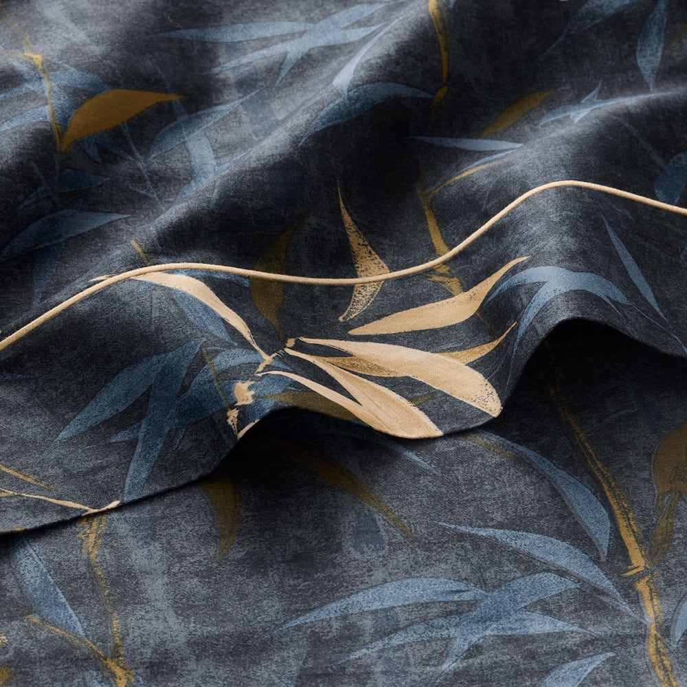 Drap plat satin bleu foncé 240x295 cm