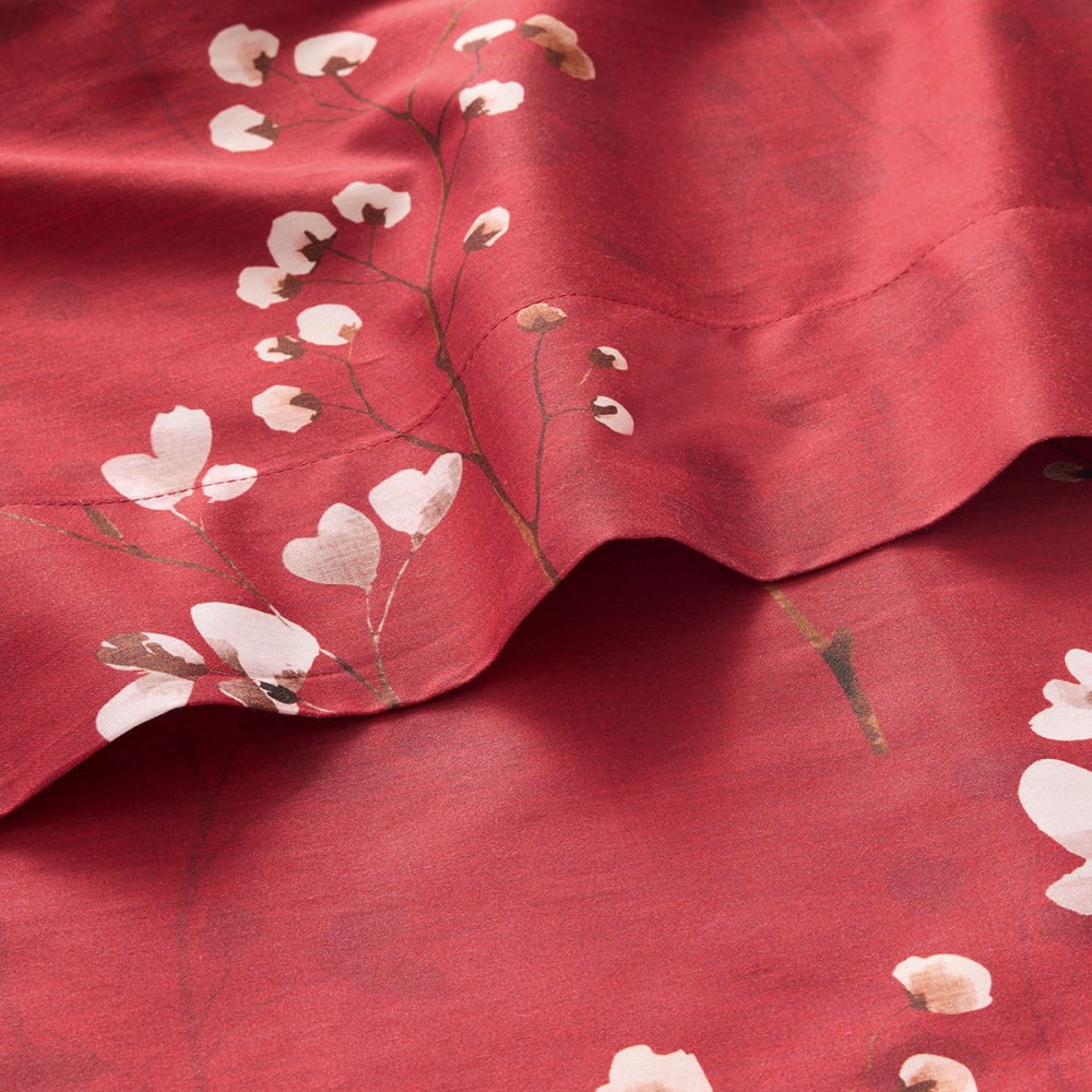 Drap plat satin rouge 270x295 cm — vue 4