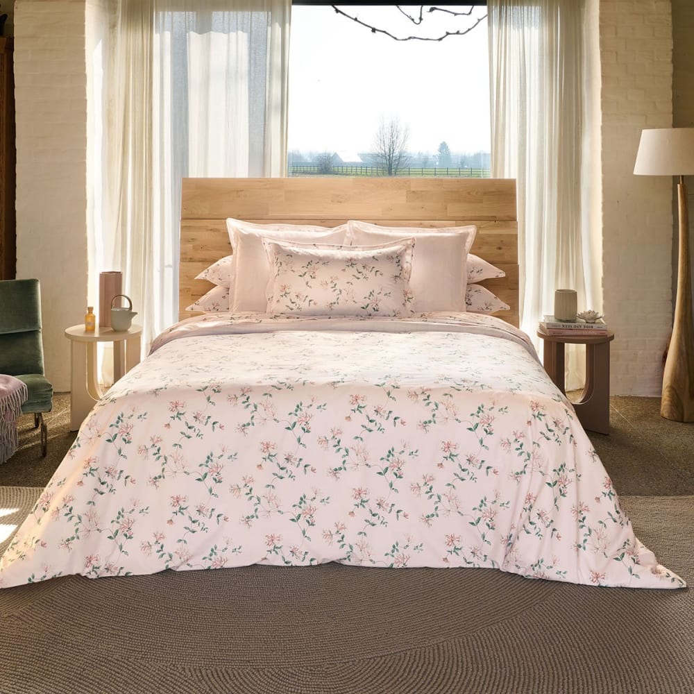 Housse de couette percale rose clair 240x220 cm