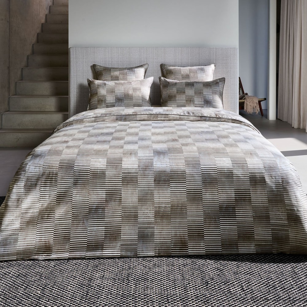 Housse de couette satin gris foncé 140x200 cm