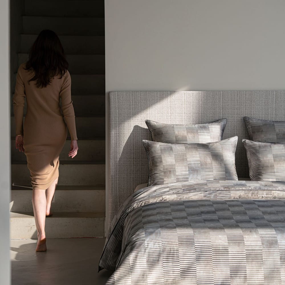 Housse de couette satin gris foncé 140x200 cm — vue 3