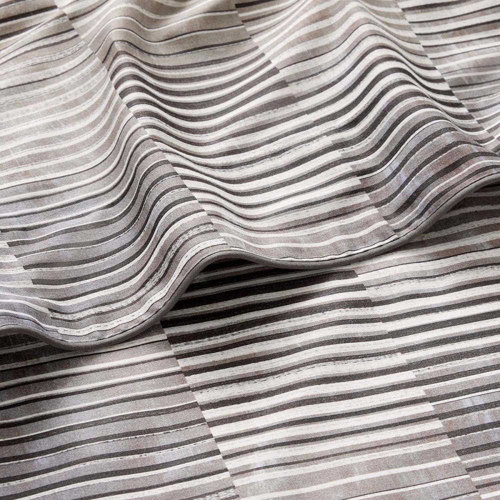 Drap plat satin gris