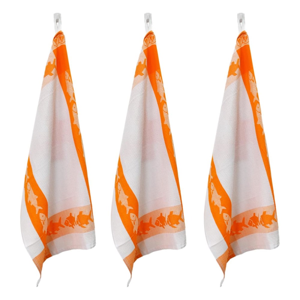 Lot de 3 torchons 50x70cm orange